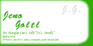 jeno goltl business card